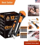12-PACK Utility Knives With 18MM Razor-sharp Blades For Home & Office. Fixed Price $17.99.