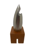 Sharky Bottle Opener German European Stands Up In Pear Wood Base. Fixed Price $14.39.