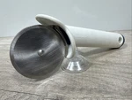 Vtg Tupperware Pizza Cutter Pastry Dough Wheel Made In Italy White & Blue 2877A. Fixed Price $11.99.