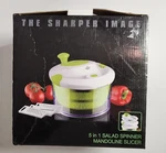 New Open Box The Sharper Image 5 1 Salad Spinner 3 Easy To Use Blades Bpa. Fixed Price $14.99.