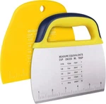 Dough Scraper Chopper 2 Pcs, Stainless Steel Cutter With Grip, Plastic Ben. Fixed Price $21.82.