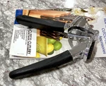 Cutco #1505 Us Made Black Rubber Handle 7 1/4" Garlic Press & 2006 Catalog Rare. Fixed Price $79.99.