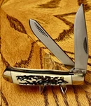 Black Hills Steel Trapper Stagolon Bone Handle Pocket Knife. Fixed Price $19.99.