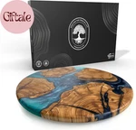 Handmade Olive Wood Round Resin Cheese & Charcuterie Board Circular Decorative. Fixed Price $169.98.