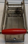 Villa Vintage Metal Potato Chipper Red Handle Reg No 81929 Pat 490250. Fixed Price $12.00.