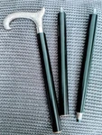 Curved Derby Silver Handle Black Foldable Wooden Walking Stick Cane Mens Ladies. Fixed Price $38.41.