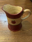 Apple Cobbler Collection By Park Designs Pitcher 8 Tall Ceramic. Fixed Price $14.00.