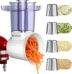 Slicer & Shredder Attachment For Kitchen Aid Stand Mixers, With 2.8IN Large Feed. Fixed Price $68.99.
