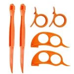 Orange Citrus Peelers, Cosmer Set Of 6 Plastic Easy Slicer Large, B. Fixed Price $11.84.