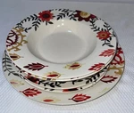 Cooks Essentials Stoneware Set. 1 Dinner, 2 Salad Plates, Soup Bowls.. Fixed Price $35.00.