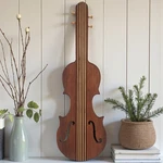 Handmade Wood Violin Fiddle Charcuterie Bread Cutting Board Out Display 16". Fixed Price $28.50.