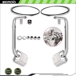 Manual Replacement Lh+rh Side Assembly Stainless Steel 8" Round Mirrors Pair. Fixed Price $55.29.