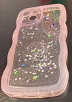 Iphone Pink Glitter Star Design Clear Silicone Fitted Case/skin. Fixed Price $12.00.