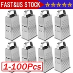 Kitchen Stainless Steel 4-SIDED Box Food Grater Vegetable Cheese Slicer Shredder. Fixed Price $62.06.
