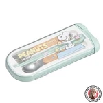 New Osk Cutlery Set Snoopy Pull-lid Trio Chopsticks Spoon Fork Made In Japan. Fixed Price $21.81.