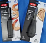 Oxo Good Grips Steel Shrimp Deveiner & Oyster Knife. Fixed Price $15.45.