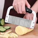 Hic Kitchen Crinkle-cut Wave Slicer French Fry Vegetable Cutter, Stainless Steel. Fixed Price $14.00.