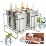 Stainless Steel Ice Pop Molds Cream Lolly Stick Holder Maker Us. Fixed Price $28.27.