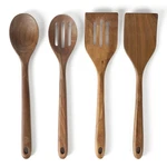 Martha Stewart Bainford 4-PIECE Walnut Wood Kitchen Utensil Set Cooking Spoon. Fixed Price $61.40.