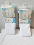 Just Home Ivory Sheer Curtain Panels 51" X 84" White (1 Per Package). Fixed Price $14.00.