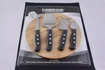 Farberware 5 Piece Cheese Set Board, Cleaver, Knife, Plane & Spade New. Fixed Price $22.00.