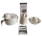 Blooming Onion And 5 Shredder, Slicer, Grater, Dicer Juicer 12 Pc. Set Nib. Fixed Price $8.99.