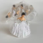 12 Formal White Dress Woman Dancing Plastic Cake Decoration Topper Nos. Fixed Price $16.20.