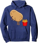 Funny French Fries Humorous Design Enjoy Food Joke Unisex Hooded Sweatshirt. Fixed Price $29.99.