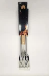 New Good Cook Bbq Tool Set 3 Piece Fork Turner Tongs Stainless Steel Wood Handle. Fixed Price $8.00.