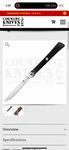 Kai Shun Model 5900 Ebony Pakkawood VG10 Folding Pocketknife Drop Point Blade. Fixed Price $125.00.