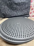 Qty 8 Lloydpans Quik-disks 14" Perforated Hard Coat Anodized Aluminum Pizza. Fixed Price $51.75.