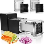 Sopito Stainless Electric French Fry Cutter 1/2-INCH & 3/8-INCH Blade, Black. Fixed Price $69.95.
