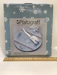 Pfaltzgraff Winter Frost Cheese Board Tray + Sculpted Slicer Nib!! Very Cool!. Fixed Price $9.99.