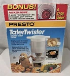Vintage 1991 Presto Tater Twister #02931 Potato Curly Cutter Apple Corer Spiral. Fixed Price $59.99.