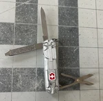 Victorinox Swiss Army 58MM Knife Silvertech Signature Lite Bent Blade Tip (b). Fixed Price $30.00.