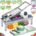 Stainless Steel Vegetable Chopper, Veggie With 8 Blades, Onion Dicer .... Fixed Price $105.22.