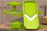 Genius Speed Slicer Plus 6PC Stainless Steel V-blade, Green, New. Fixed Price $30.00.