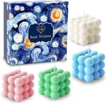Bubble Cube Candles Gifts Set For Women, Home Decor Scented, Pack 5.4. Fixed Price $32.50.