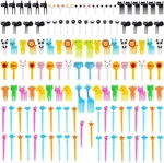 106PCS Food Picks For Kid,fun Cute Mini Reusable Cartoon Animal Fruit Toothpick. Fixed Price $8.99.