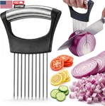 Onion Holder For Slicing, Stainless Steel Slice With 10 Long Needle. Fixed Price $17.58.