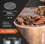 Hotshot 19.5" Stainless Steel Grate Rack With Handle For Fire Pit The Explorer. Fixed Price $24.99.