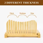 Mosomboo Bamboo Bread Slicer For Homemade With Serrated Knife & Crumb Tray. Fixed Price $29.99.