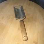 Stainless Steel Cheese Grater With Natural Wood Handle For Parmesan Silver. Fixed Price $14.99.