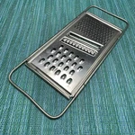 Vtg Ekco Stainless All One Flat Grater Shredder W Handles Cheese Vegetables. Fixed Price $11.99.