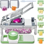 8-BLADE Vegetable Chopper & Slicer With Container Pro Food Dicer Grater. Fixed Price $116.99.