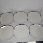 Denmark Tools For Cooks Square Rounded White Dinner Plates 10 1/4" Set Of 6. Fixed Price $49.95.