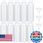 Uceoo 3 Hole Squeeze Bottle For Sauces Plastic Condiment Dispenser Set 14OZ 10PC. Fixed Price $47.16.