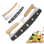 The Italian Kitchen Pizza Cutter Rocker With Wooden Handle & Protective Cover.... Fixed Price $15.00.