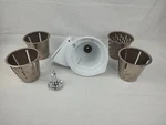 Kitchenaid Rotor Slicer Shredder 4 Cone Blades White Metal Attachment Set. Fixed Price $29.99.