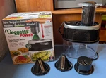 New Easy Veggetti Power 4-IN-1 Electric Vegetable Spiralizer Slicer Model #17009. Fixed Price $24.99.